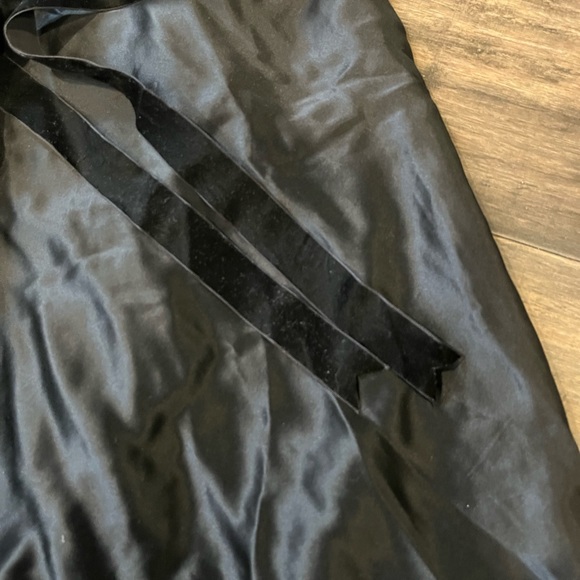 BCBGMAXAZRIA blue eyelet cotton and black silk midi dress - Picture 10 of 12